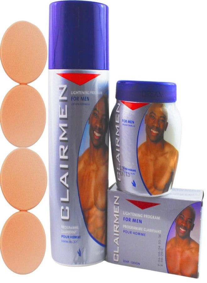 Clairmen Lotion 500ml Jar Cream and Soap 180g with 4 Exfoliating, cleansing Pads - Image 1